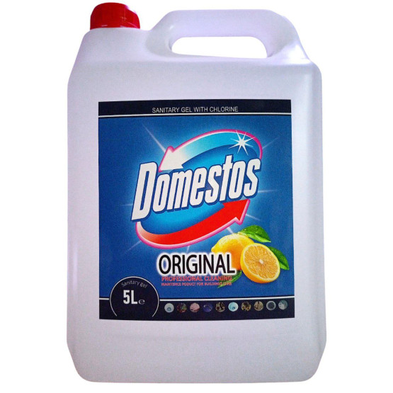Купить средство для чистки туалета Domestos Original Лимон с хлором, 5 л (Нидерланды)