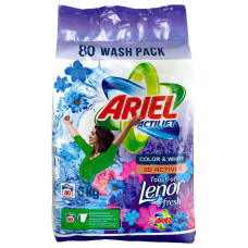 Порошок для стирки Ariel Actilift + Lenor 6кг. 80 стирок Германия