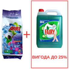Порошок Ariel Actilift+Lenor 10кг / Fairy Алоэ 5л