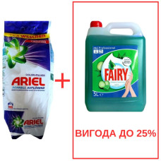 Порошок Ariel Color Pulver 10кг / Fairy Алоэ 5л