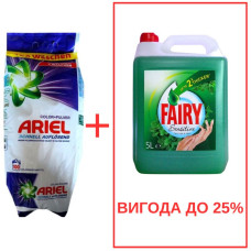 Порошок Ariel Color Pulver 10кг / Fairy Мята 5л