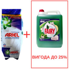 Порошок Ariel Color Pulver 10кг / Fairy Яблоко 5л