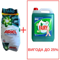 Порошок Ariel Universal Pulver 10кг / Fairy Алоэ 5л