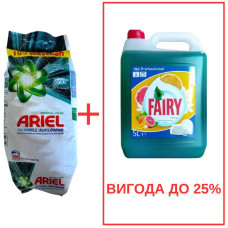 Порошок Ariel Universal Pulver 10кг / Fairy Цитрус 5л