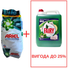 Порошок Ariel Universal Pulver 10кг / Fairy Яблоко 5л